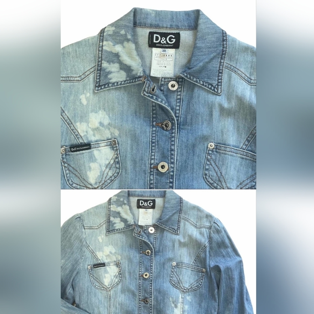 D&G Faded Blue Denim  Vintage Jacket